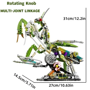 Técnico Mecânico Mantis Insect Life Set com Blocos de Construção Leves, Tijolos, Modelo Mundial Animal, Montagem de Brinquedos para Crianças, Presentes 10 principais vendas lego technic grande - №10