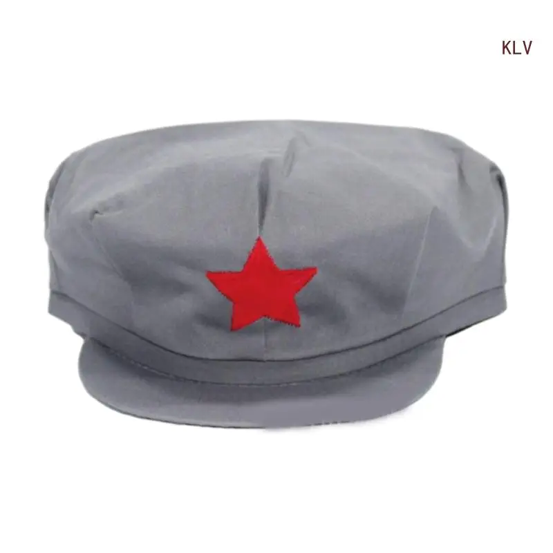 

Chinese Hat with Unique Five Pointed Star Decoration for Cultural Event and Costume Parties Tradition