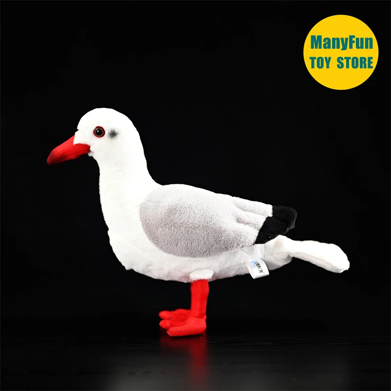 Realistic Seagull Plush Toy High Fidelity Gull Plushie Mew Gull Lifelike Stuffed Animal Simulation Soft Doll Collectors