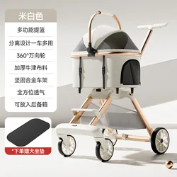 Carrito plegable con clic, desmontable y ligero para gatos y perros