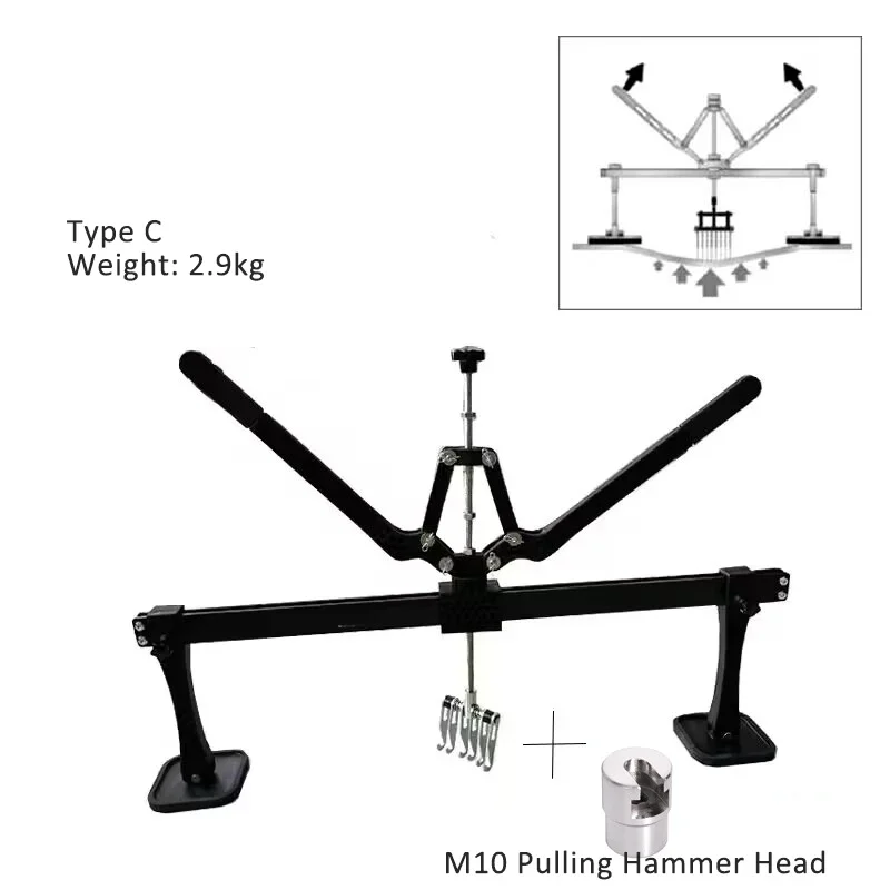 Quick Sheet Metal Puller Pull Frame Aluminum Body No Putty Sag Repair Tool Auto Repair Machine Shaping Drawing 10MM Hammer Head