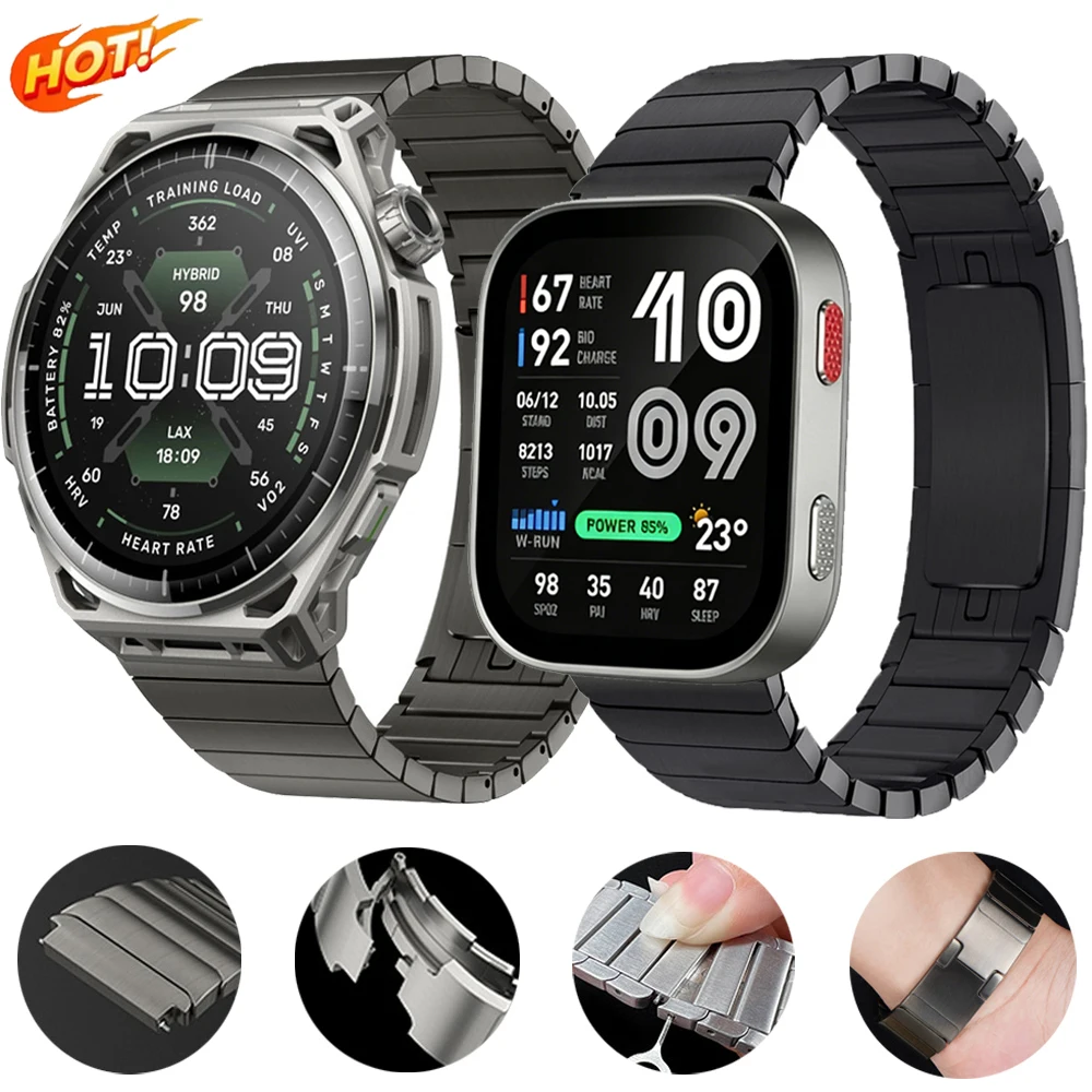 22 mm Metallarmband für Amazfit Balance 3 2 1/Bip Max/Bip 6 5. Edelstahl-Armband für Amazfit Active Max/GTR 4 3/Helio Correa