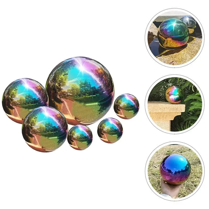 Ball Mirror Garden Gazing Globe Reflective Sphere Balls Outdoor Reflection Spheres Hollow Stainless Shiny Steel Metal Polished