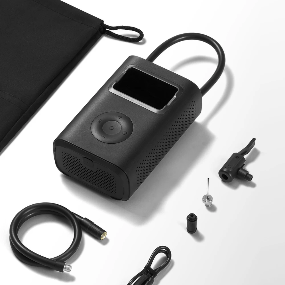 Xiaomi Mijia ضاغط الهواء المحمول 2 Pro منفاخ الإطارات الرقمي مضخة هواء كهربائية مع مصباح LED للدراجات النارية والسيارات