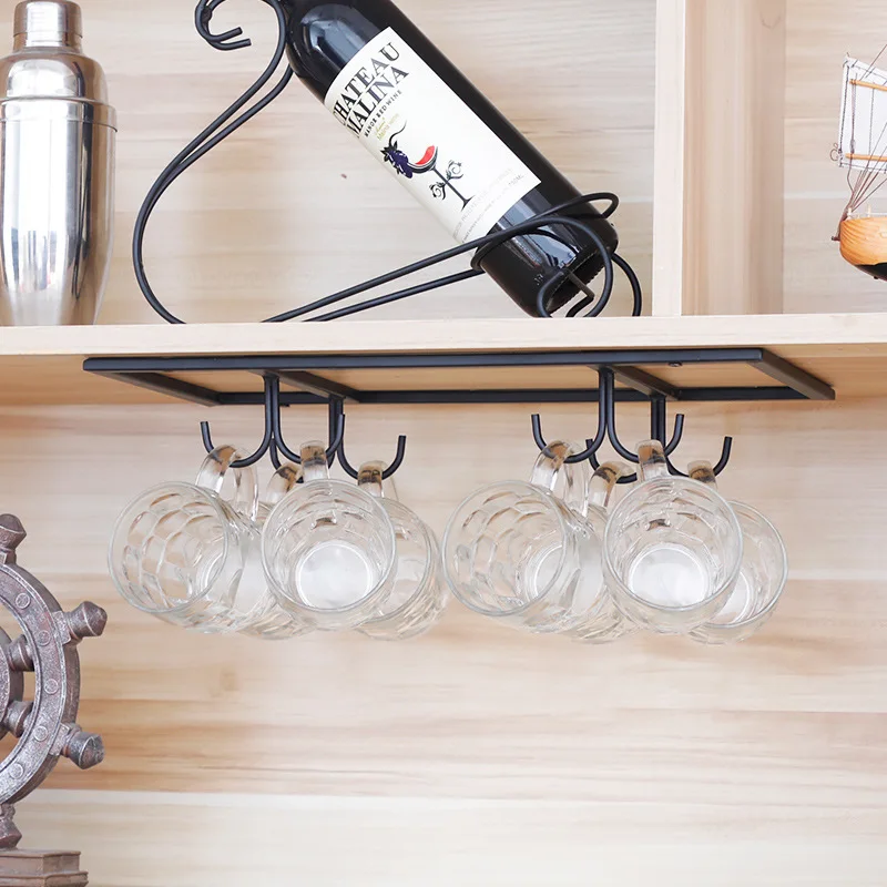 

Nordic wine glass upside down rack leisure bar winery small apartment household mug holder hanging rackcup holder