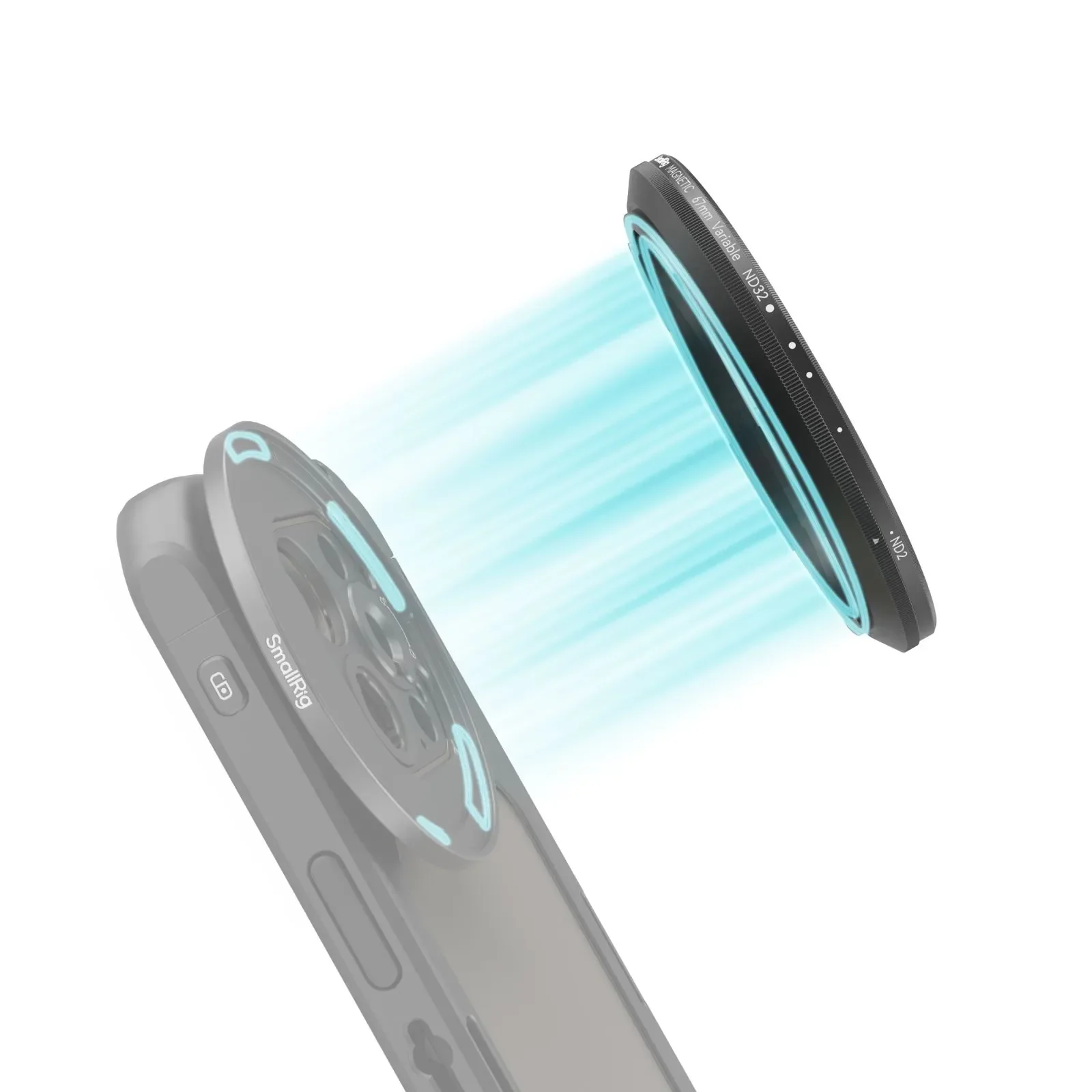 SmallRig 67mm Phone Filter HD CPL / Black Mist / Variable ND Filter, Adapter (M-Mount) for Smartphones iPhone,Huawei, Xiaomi