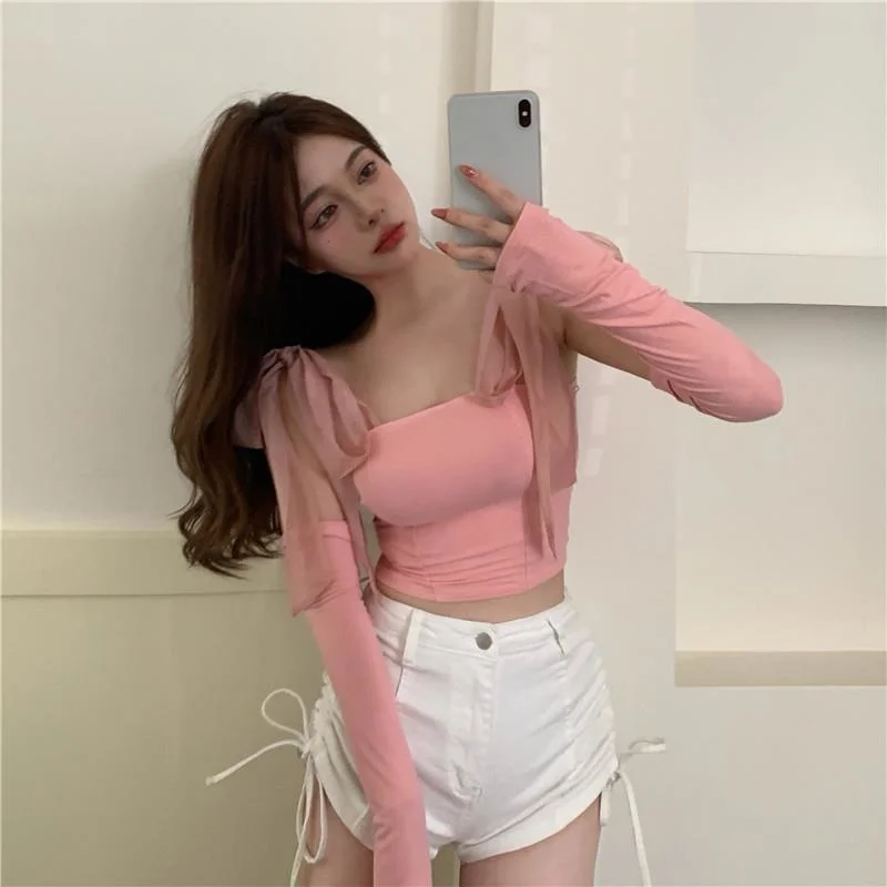 T-shirt Women\'s Summer Design Small Short Pure Long Sleeve Top Tops T-shirts Women Clothing Camisetas Mujer