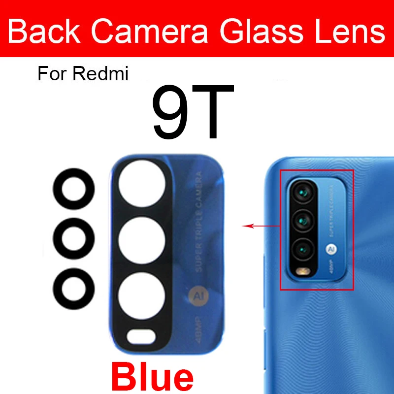 2Pcs/lot Back Rear Camera Glass Lens For Xiaomi Redmi 10 9 8 7 6 Pro 9T 9C 9A 8A 7A 6A Back Camera Glass Lens With Adhensive