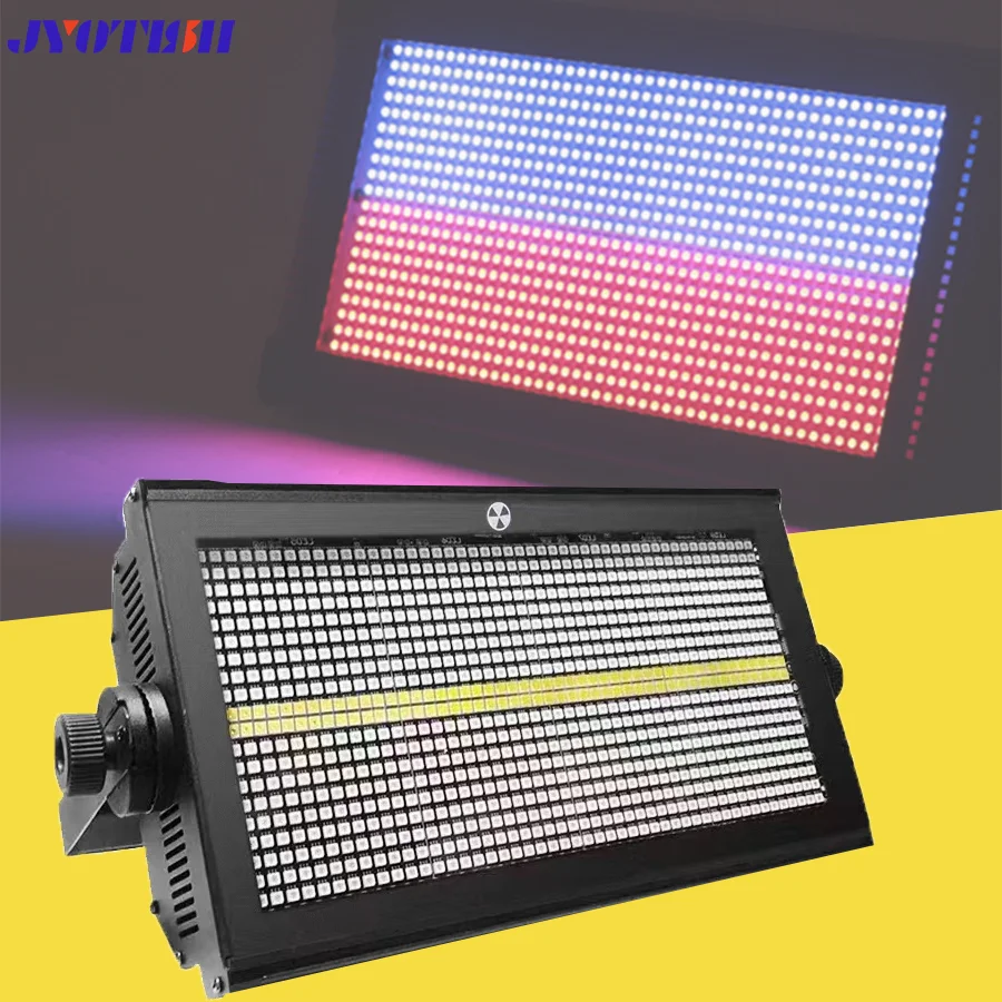 8+8 RGB Led 960pcs Strobe Light Dyeing Light Full Color LED Stage Lighting Background Flash DMX512 for DJ Club Party Stage Disco