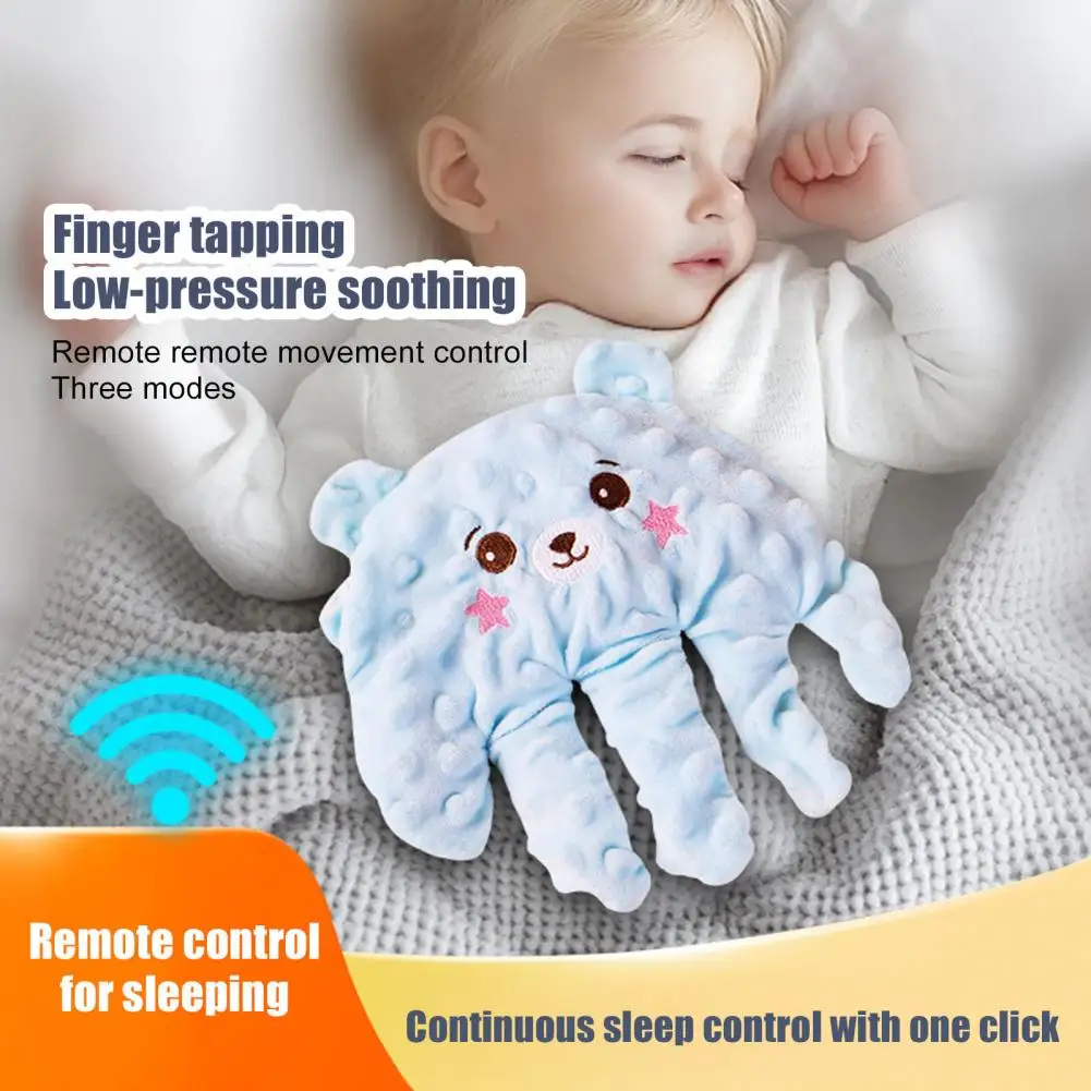 Baby Soother Palm Stuffed Soothing Palm with Gentle Patting Remote Control Infant Calming Toy Sleep Aid for Newborns Girls Boys