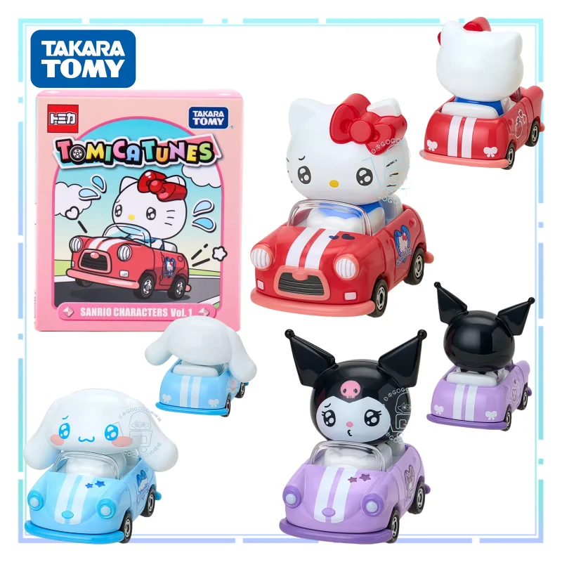 

TOMY Sanrio Family Series Alloy Car Hello Kitty Decorative Doll Model Home Decoration Toys Cinnamoroll Jointly-designed Gifts