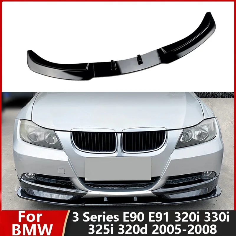 For BMW 3 Series E90 E91 320i 330i 325i 320d 2005-2008 Front Bumper Spoiler Lip Diffuser Body Kit Splitter Blade Guard Protector