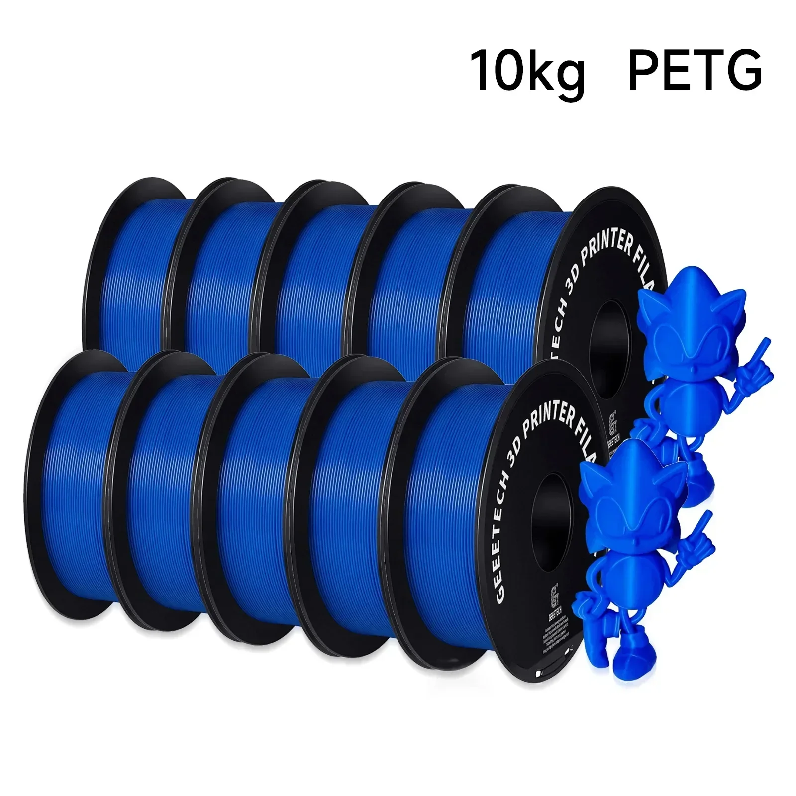 ¡Nuevo! Filamento PETG de 10kg y 1,75mm, cable de impresión 3d, embalaje al vacío, almacenes locales, plástico colorido para la mayoría de las impresoras 3D FDM