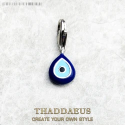 Turkey Eye Blue Enamel Culture Charm Pendant 925 Sterling Silver New DIY Jewelry Lucky Accessories For Women Men