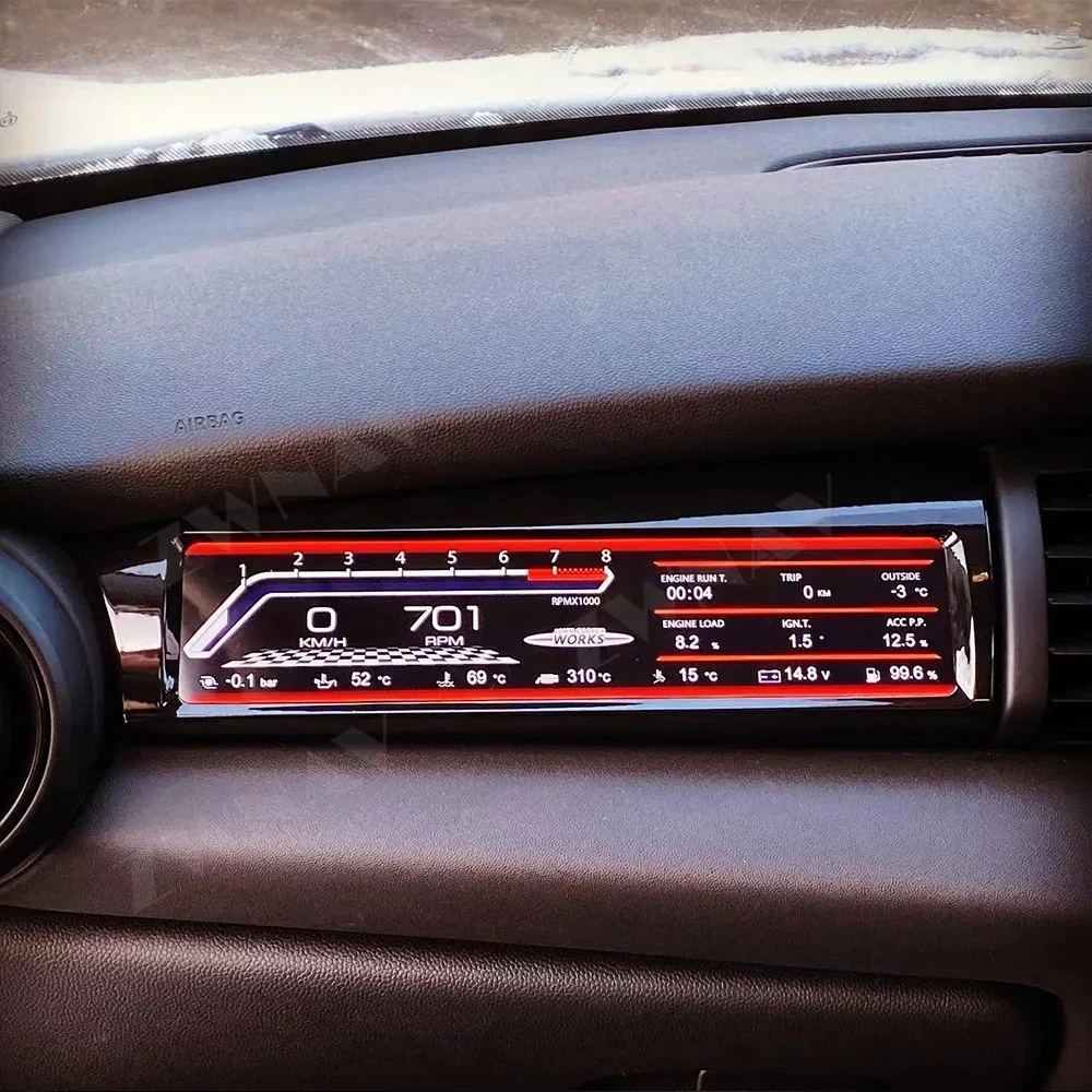 

ZWNAV Newest LCD Digital Cluster Instrument For BMW Mini F55 F56 F57 2015-2020 Armaturenbrett Co-pilot Display Passagier