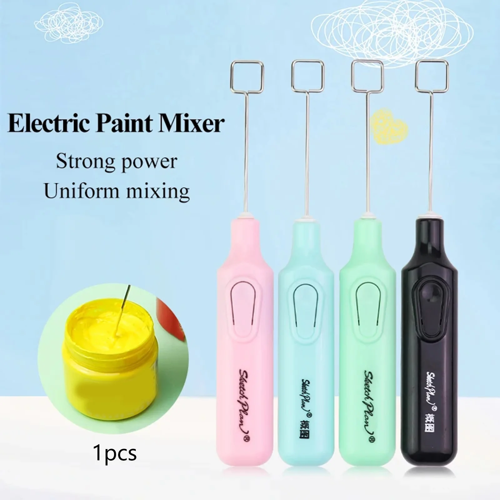 

Electric Gouache Paints Mixer Electric Pigment Stirrer Mixer Epoxy Resin Mixer Electric Color Mixer for Gouache Painting Drawing