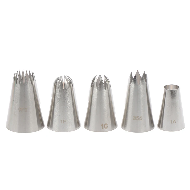 【YA】5pcs / Set Large Russian Cake Cream Icing Piping Pastry Nozzle Tips Baking Tools
