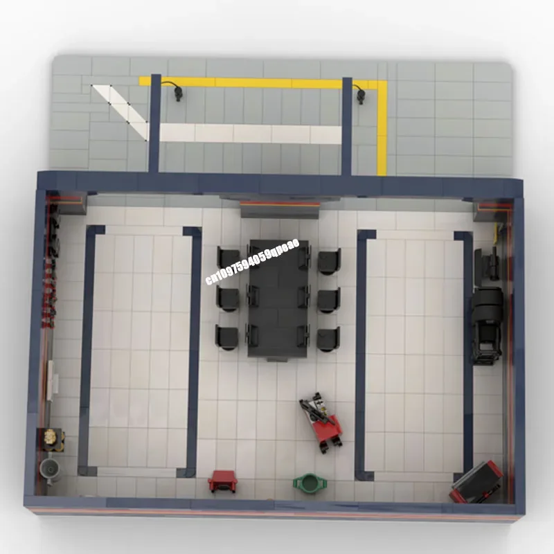 New 844Pcs Famouse Speed Champions Series Moc Formula 1 Garage Model Custom Puzzle Diy Creative Ideas Kids Toys Birthday Gift