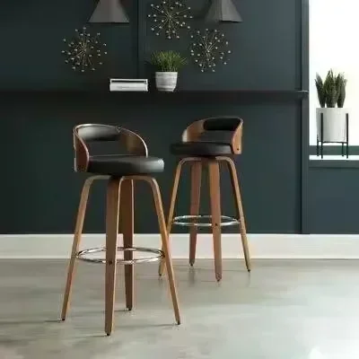 

-Modern Industrial Dining Chairs with Backrest Stylish Durable Wood Stools for Kitchen Cafe Restaurant & Bar for Living Room Use