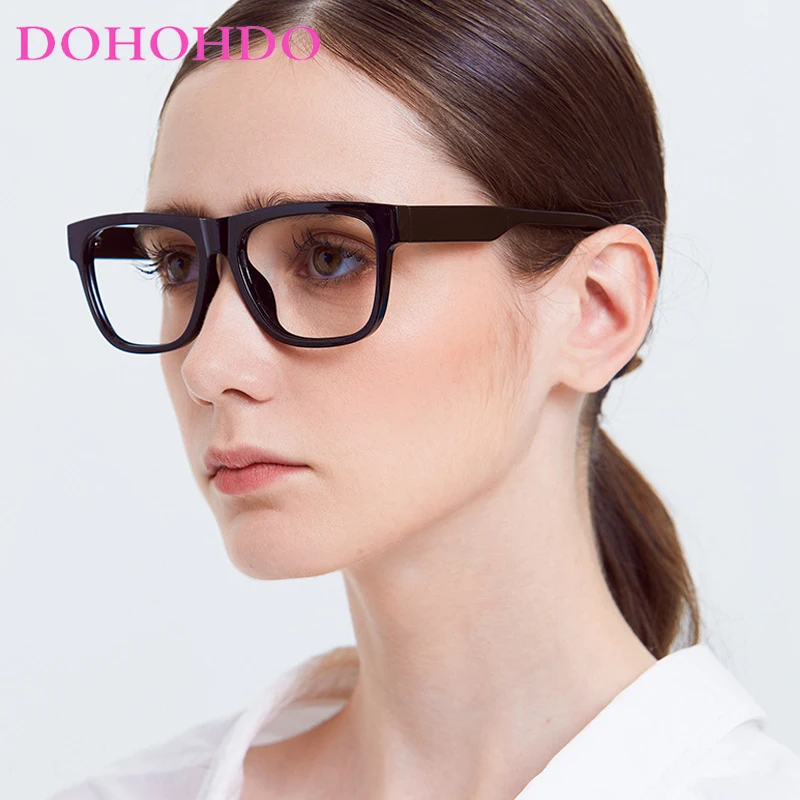 

DOHOHDO Blue Light Rectangular Women Vintage Glasses Frame Fashion Clear Anti-Blue-Ray Lens Eyewear Men Optical Computer Goggles