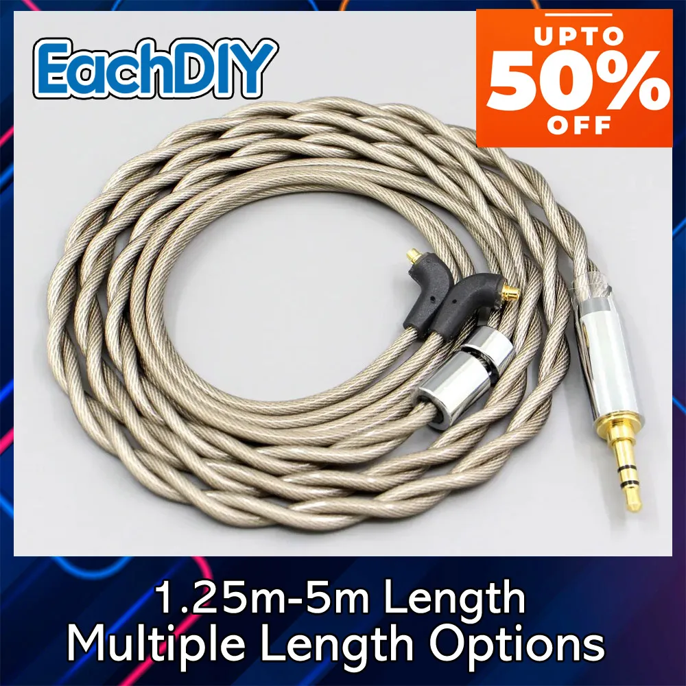 

Type6 Litz OCC Plated Silver 7n 756 core Earphone Cable For Etymotic ER4SR ER4XR ER3XR ER3SE ER2XR ER2SE 2 core 2.8mm 7817