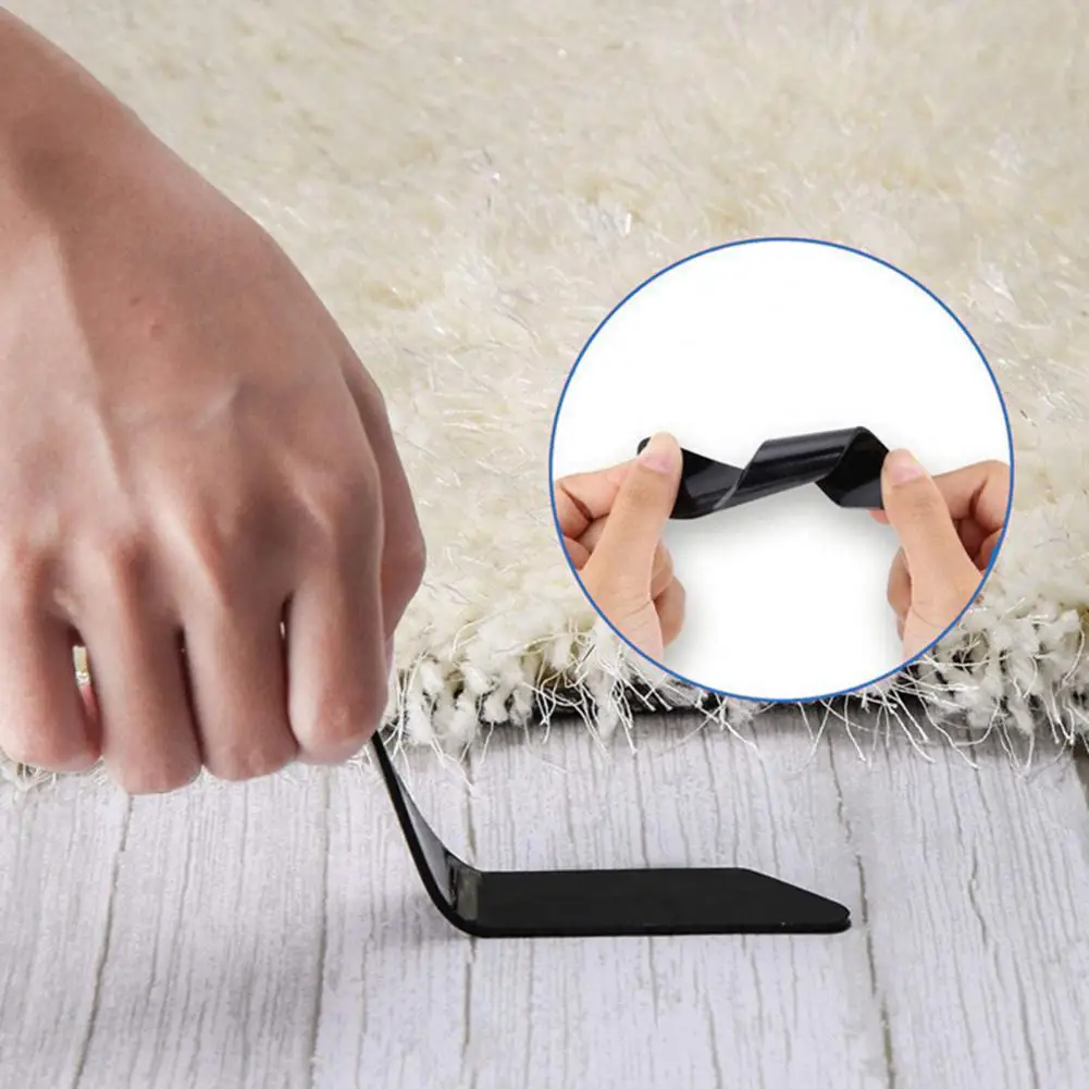 Easy-install Rug Sticker Anti-slip Carpet Sticker 8 Pcs Anti-slip Rug Gripper Pads Double-sided Carpet Tape for Hardwood