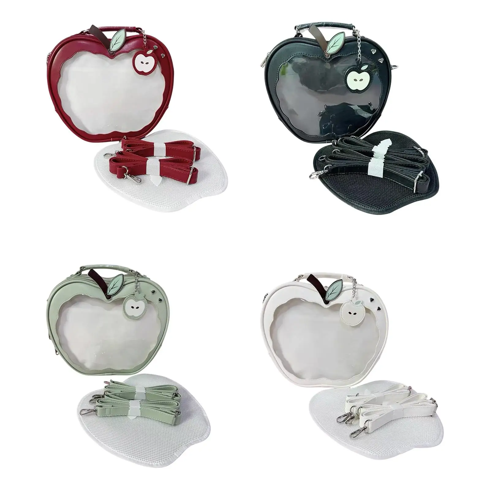 

Cute Apple Shaped Bag Backpack Versatile Sweet Handbag Red Funny Casual Daypack for Leisure Outdoor Short Trip Dating Party