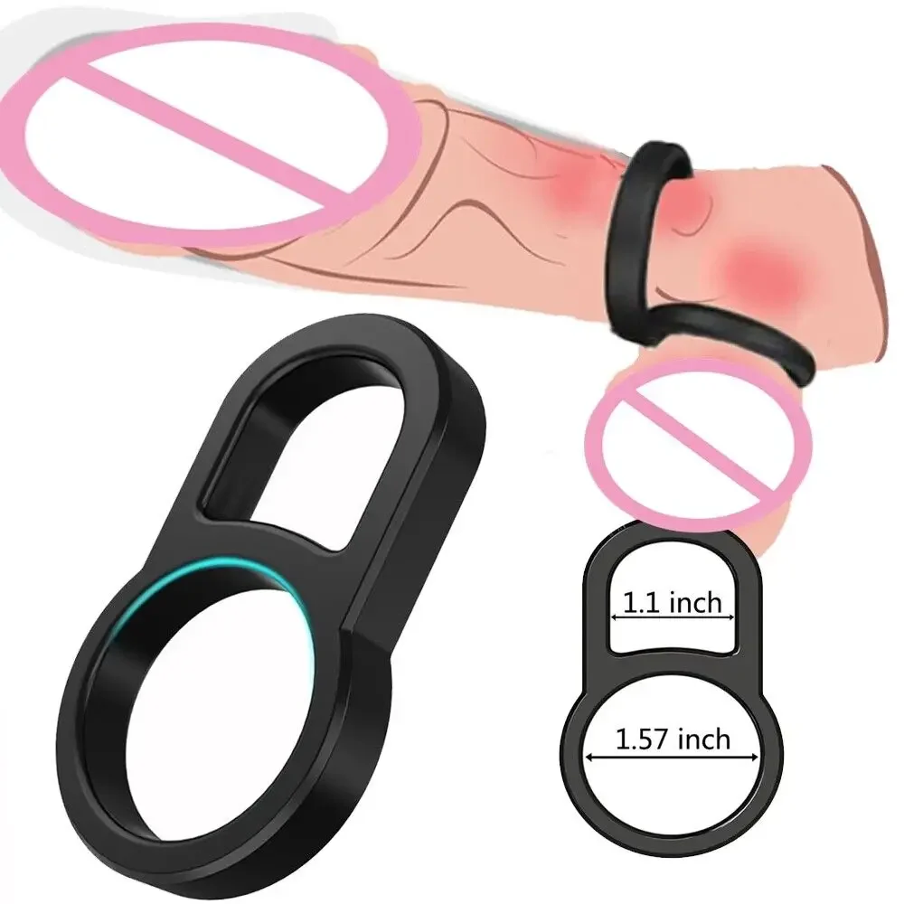 

2 Hole Silicone Penis Ring CockRing Delay Ejaculation Cock Rings Chastity Cage Device Scrotum Stretcher Sex Toys for Men Male