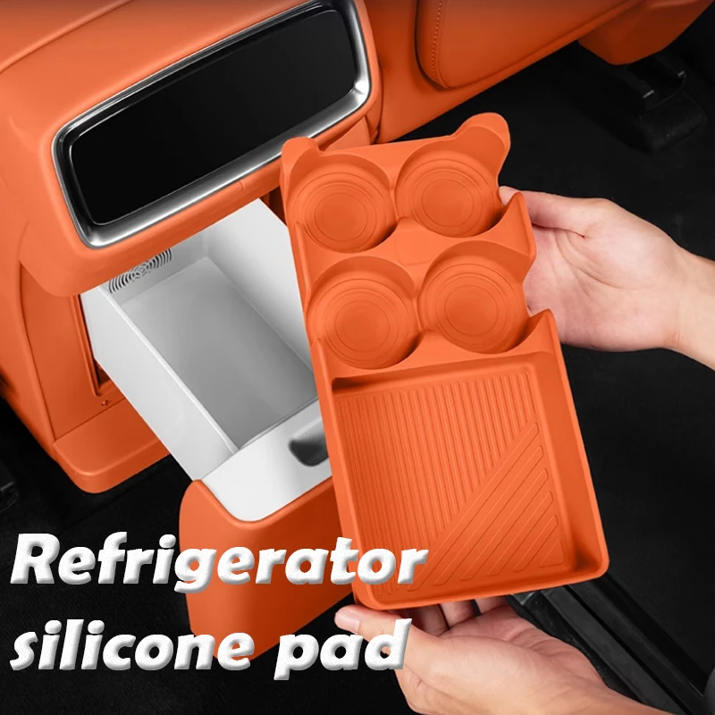 

For AITO M9 2025 Refrigerator Storage Box Silicone Material Storage Protection Car Accessories