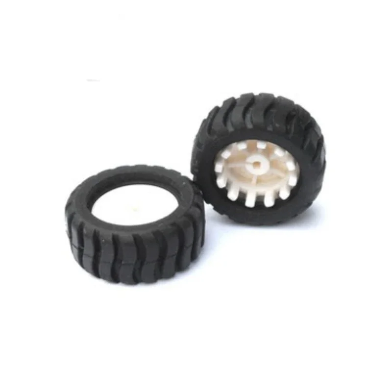 N20-43mm D Hole Rubber Wheel D Axle Tire For N20 Micro DC Gear Motor RC Smart Car Robot Trolley DIY Toy Parts Model Wheel