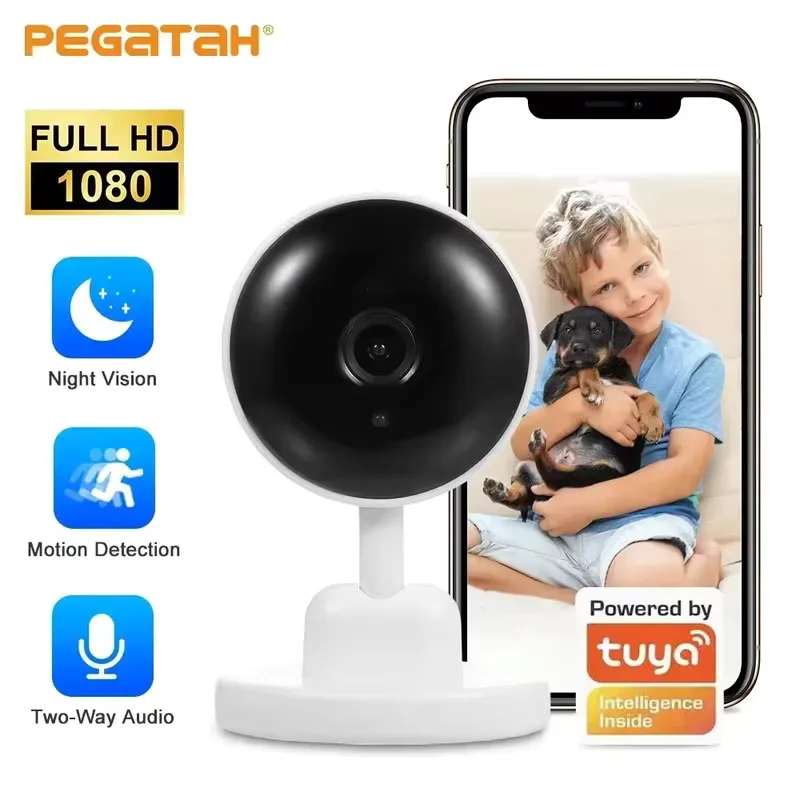 IP Camera 1080P Indoor WiFi Smart Home Camera Baby Monitor Wireless Surveillance Smart Home Night Vision AI Detect Action