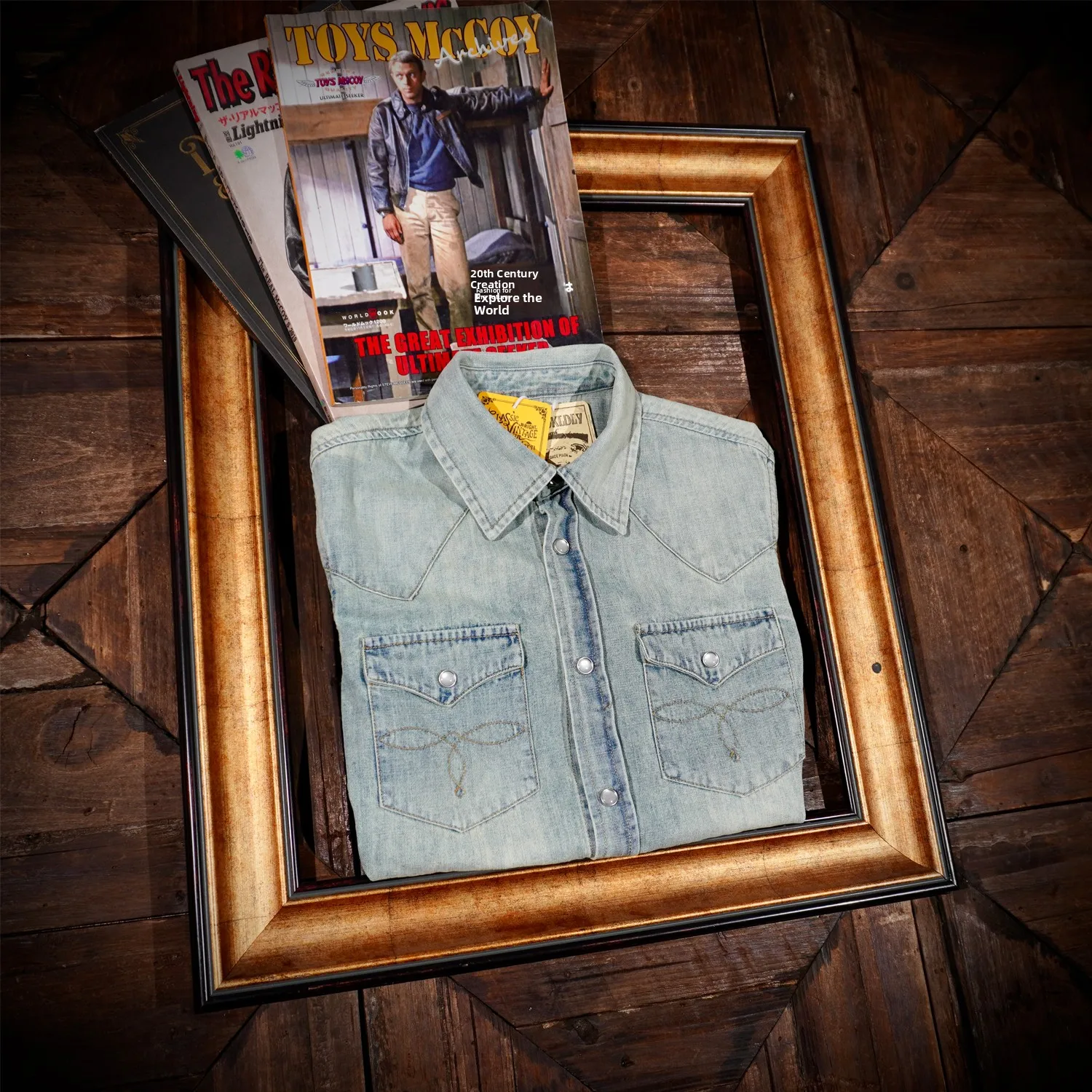 Csa de Denim Retro da para Homens, Ajuste Slim, Manga Longa, Estilo Ocidental, Jaqueta Clássica Reformada para Homens ...