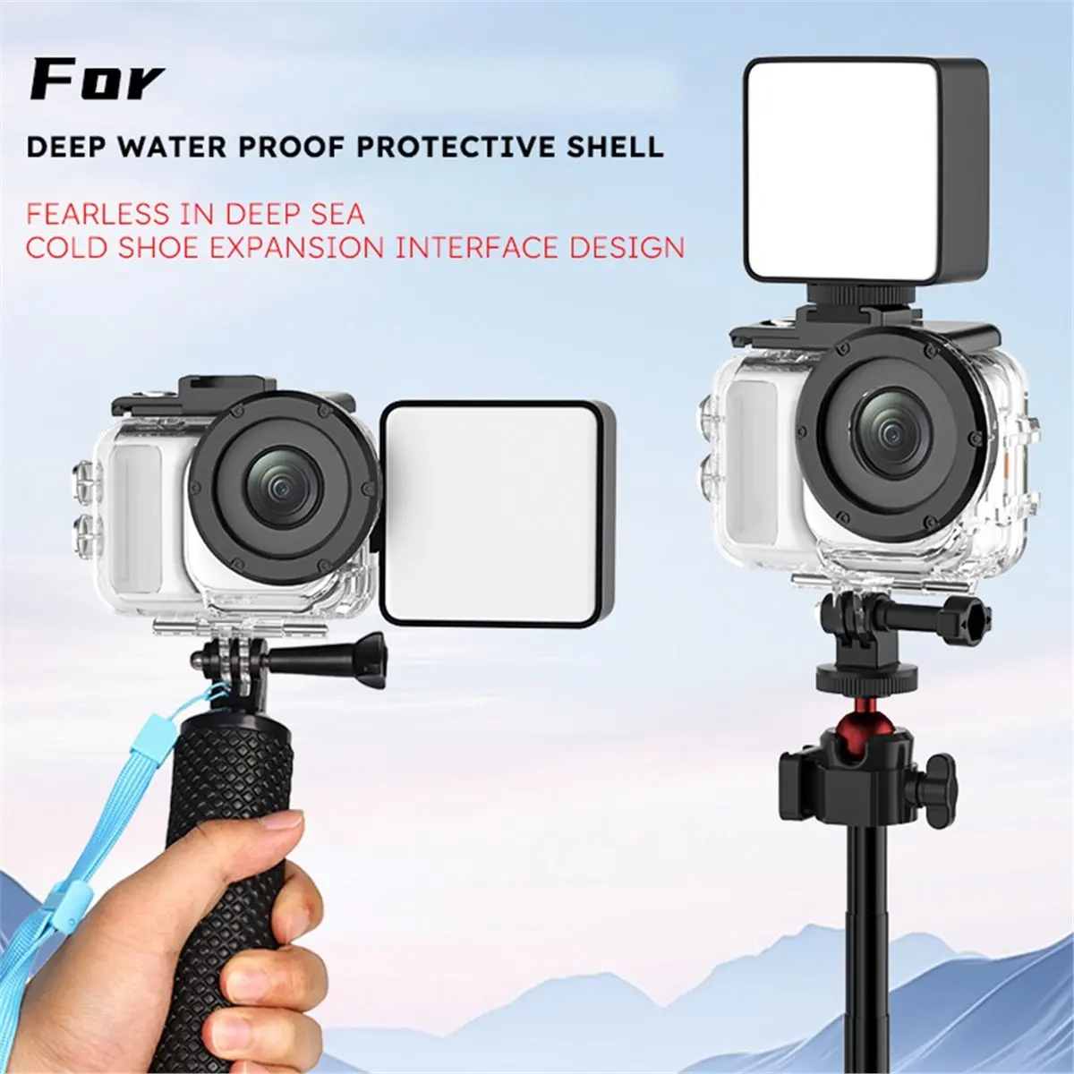 

Transparent Waterproof Case for GO Ultra Action Camera 60m Diving Protective Case Accessories Kit [To&On-e]