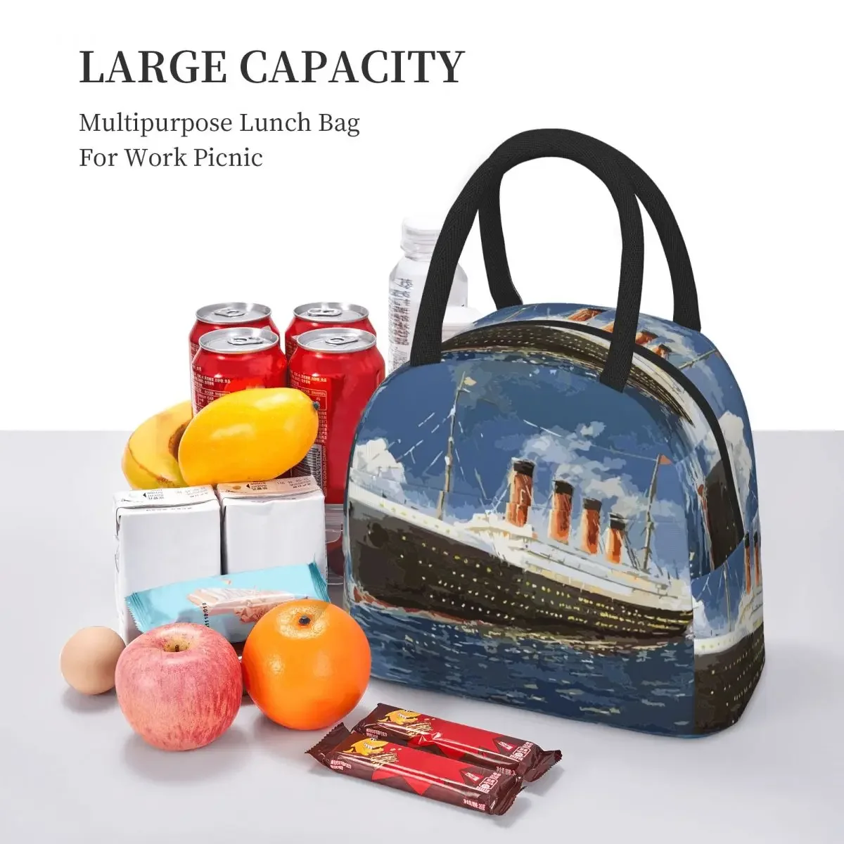 The Most Popular Ship Of All Times, Titanic. Insulated Lunch Bag for Women Office Cooler ThermalLunch Boxes Container