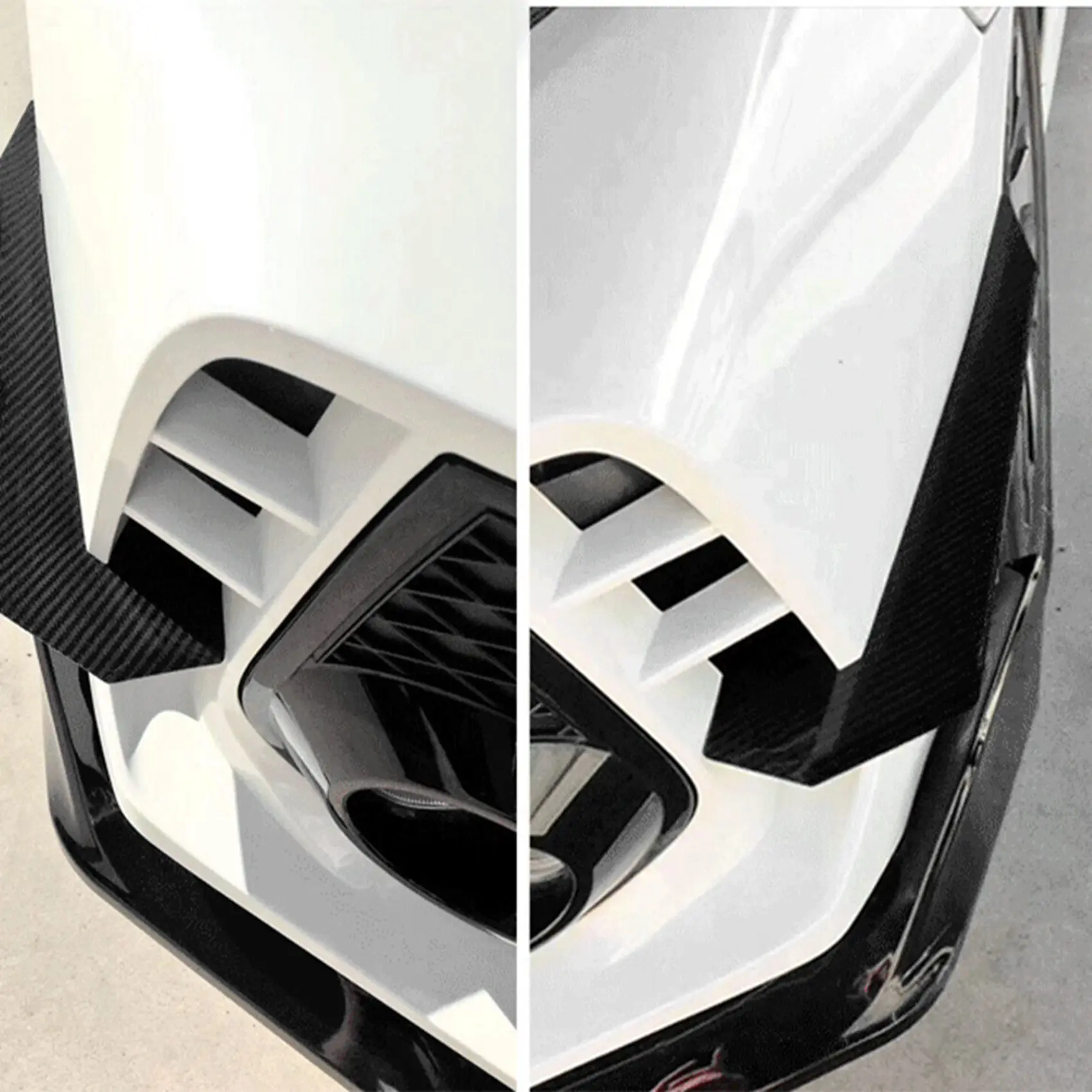 

4Pcs Car Front Bumper Lip Splitter Fin Long Air Knife Auto Body Kit Car Spoiler For Honda Civic 10TH Type-R 2019-2021-A74F