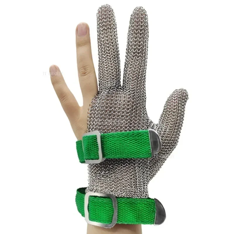 Imagem -03 - Stab Resistant Mesh Butcher Mittens Mão Proteção Cut Proof Aço Inoxidável Metal Segurança Trabalho 1pc