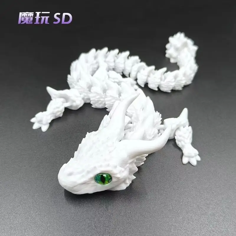 カラフルな3Dプリントアニメアクションフィギュア - 可動関節付き魔法のドラゴンモデル玩具、クリエイティブなデスクトップデコレーション、コレクタブル