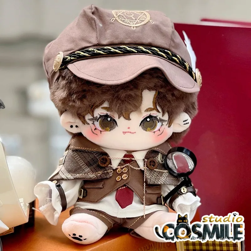 

No attributes Detective Cape Steampunk Gentleman Cosplay Costume for 20cm Plush Doll Stuffed Clothes Plushie Clothing FS