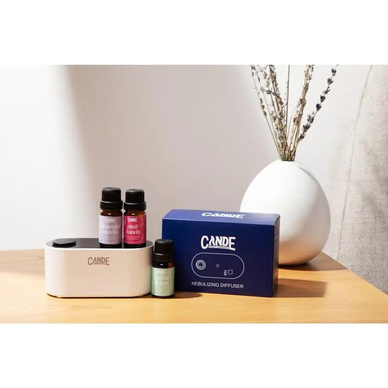 Conjunto de presente difusor de óleo de fragrância sem água - Funciona com bateria, design compacto, inclui 3 aromas