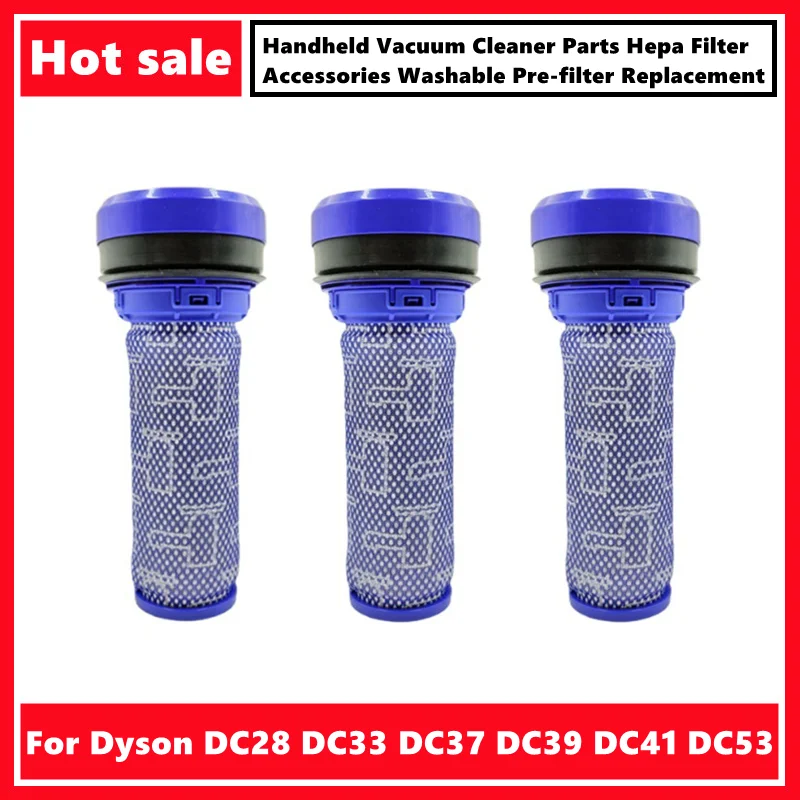 For Dyson DC28 DC33 DC37 DC39 DC41 DC53 Handheld Vacuum Cleaner Parts Hepa Filter Accessories Washable Pre-filter Replacement