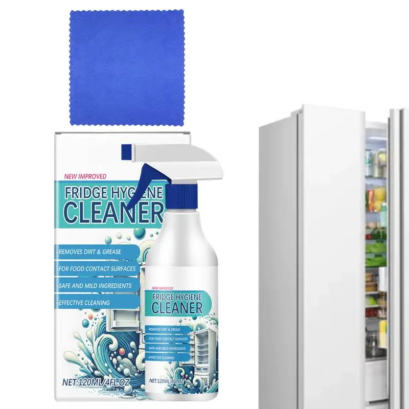 Refrigerator Cleaner Liquid 4.05 Oz Fridge Stains Remover Agent Natural Deodorizing Ingredients Freezer Deodorizer For Cabinets