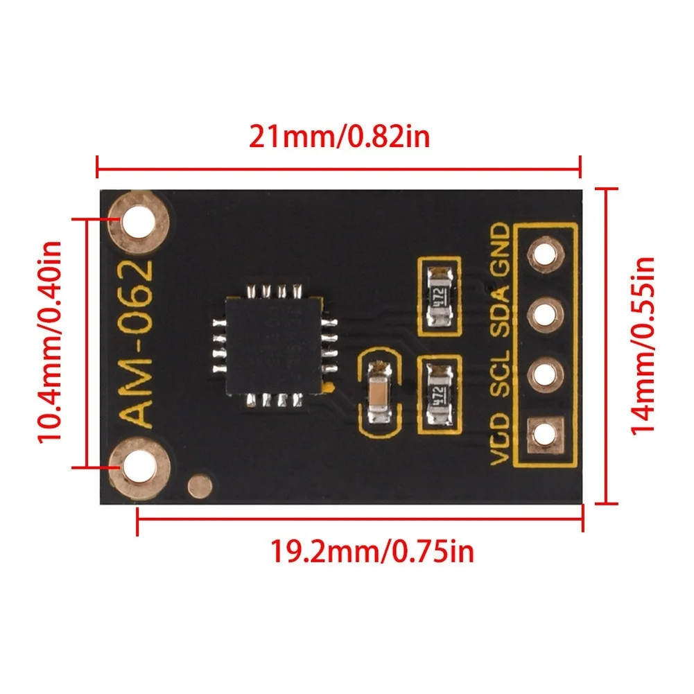 TSYS01 I2C Digital Temperature Sensor Module 2.1 x 1.4 cm Dimensions Built-in Calibration for Precision Instrumentation