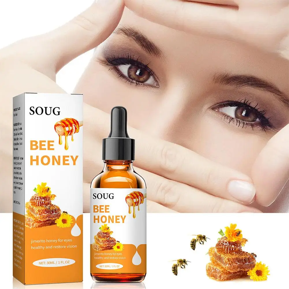 SOUG mel Colírio para olhos secos, analgésicos, produtos para cuidados oculares de várias espinhos para fadiga, visão loira, S3C6, 30ml