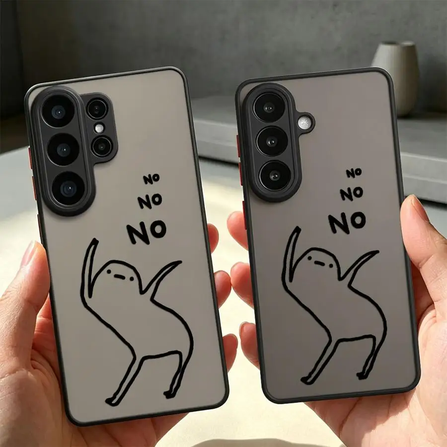 Case for Samsung Galaxy S26 Note 20 Ultra 10+ S25 Ultra S20 FE S24 Plus S22 S21 S23 FE Funda Back Phone Cover Dancing No Stick