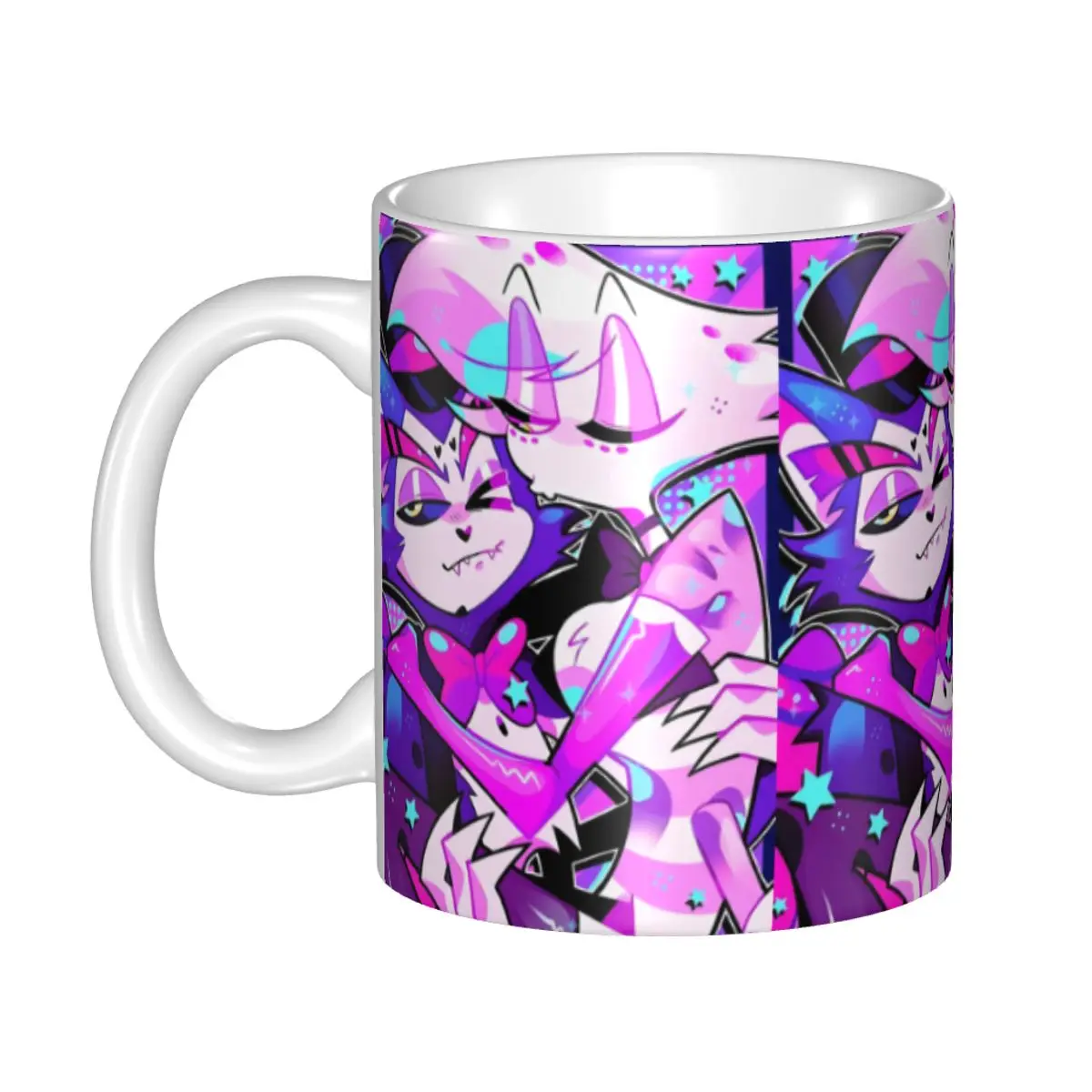 تخصيص Hazbins أنيمي الفنادق أكواب القهوة السيراميك القدح هدية الإبداعية