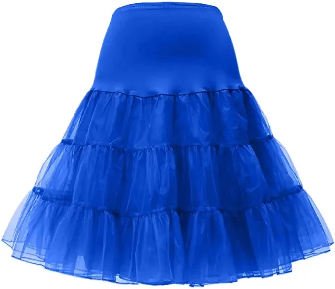 

Retro Petticoat Underskirt for Women Vintage A-line Crinoline Half Slips Knee Length 1950 Tutu Petticoats Skirts