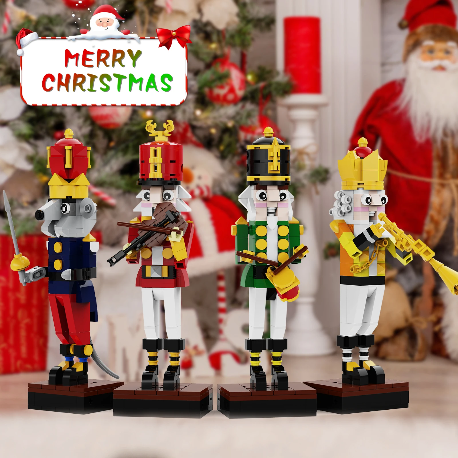 BuildMoc The Nutcrackered And The Mouse King Building Block Set Christmas Traditional Decoration Doll Model Brick Toy Child Gift