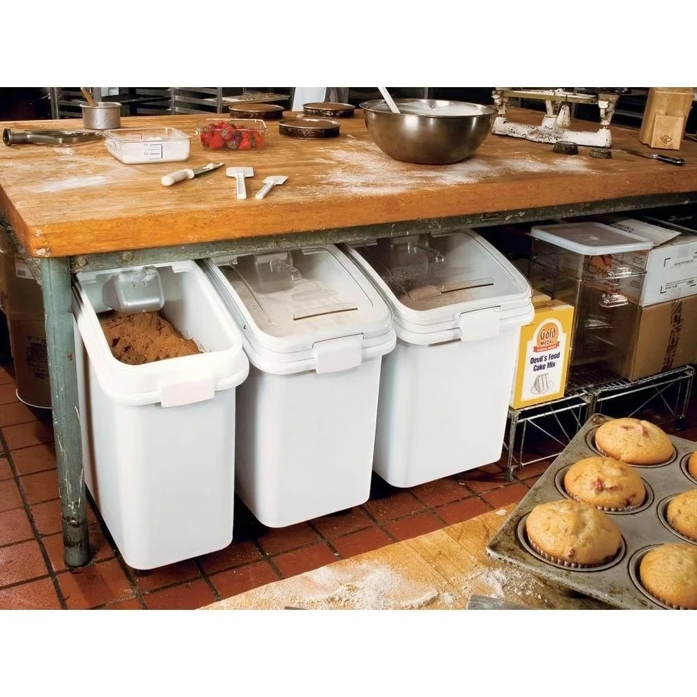 Commercial Catering Restaurant Supply Bulk Capacity Food Storage Flour Plastic Ingredients