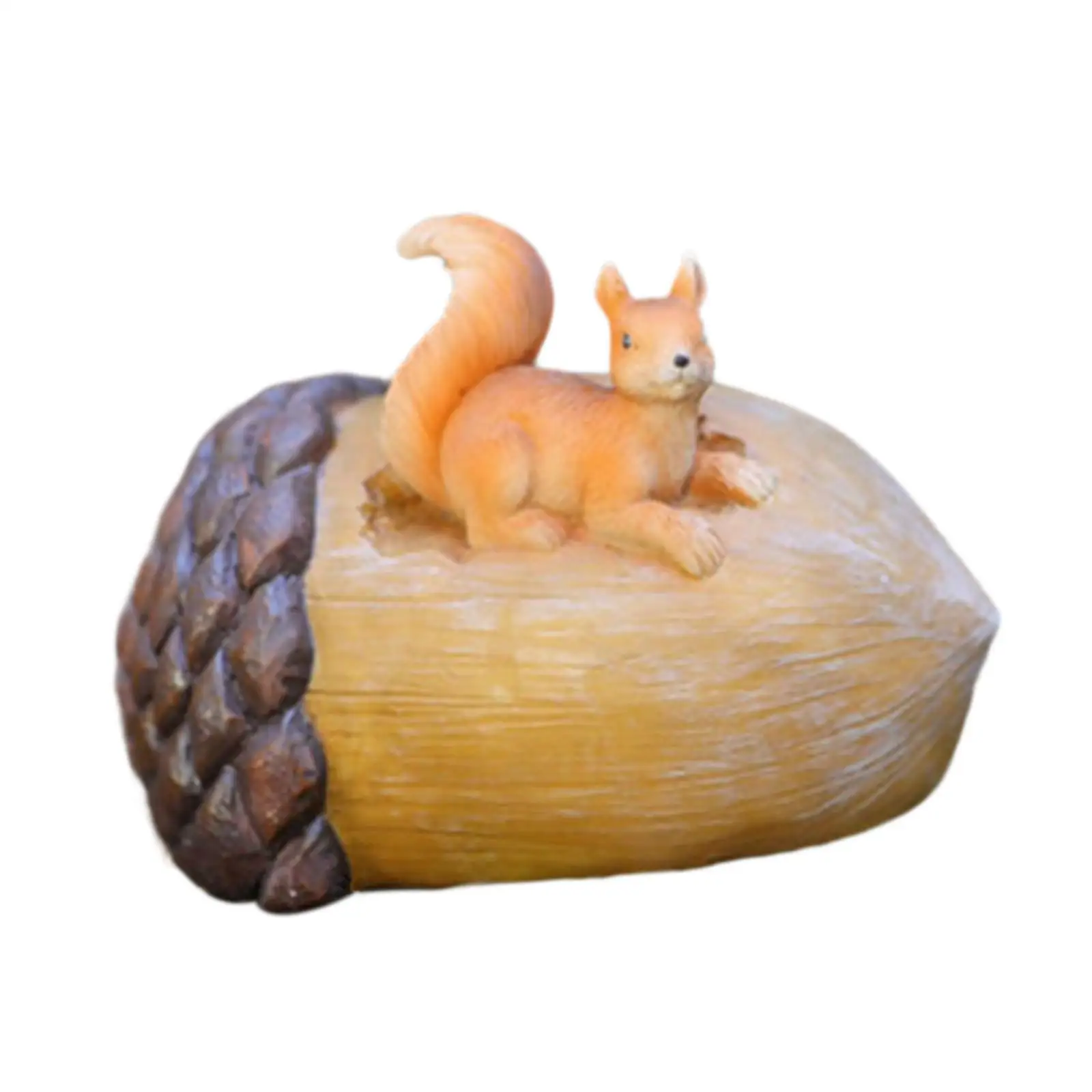 Spare Key Box Outdoor Statue Fairy Garden Decoration Animal Figurine for Yard Lawn