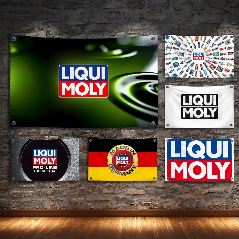 

Modification-L-Liqui M-MolyS LOGO Flag Room Bedroom Home&Outdoor Wall Hanging Concert Printed Background Decoration Art Banner